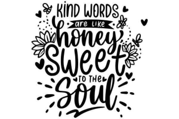 Inspirational Quote Art: Kind Words Are Like Honey Sweet to the Soul