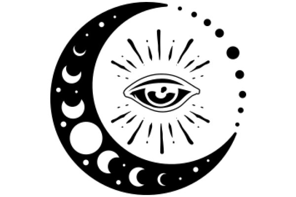 Moon and Eye Symbol: A Illustration