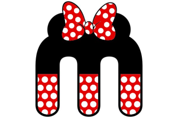 Stylish Black and Red Minnie Mouse Earrings with Polka Dots