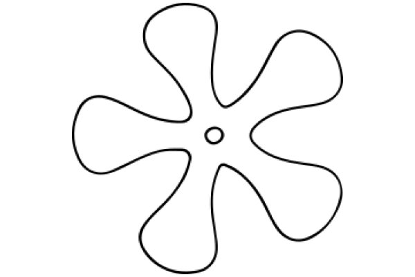 Simplistic Line Art: A Stylized Flower Design