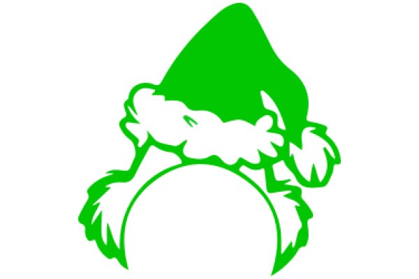 A Festive Green Santa Hat with a White Ball