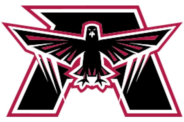 Stylized Black and Red Eagle Logo