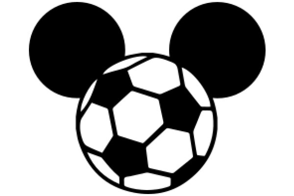 Minimalist Art: Soccer Ball and Mickey Mouse Ear Icon