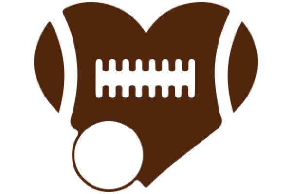 Brown Football Icon with White Stitching