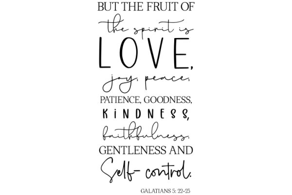 Inspirational Quote: The Spirit of Love, Patience, Goodness, Kindness, and Gentleness