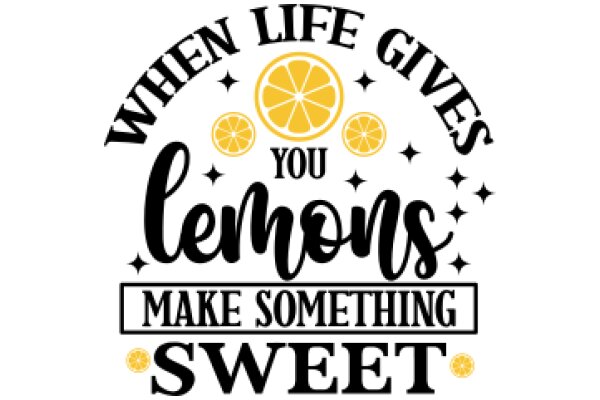 When Life Gives You Lemons, Make Something Sweet: A Motivational Poster