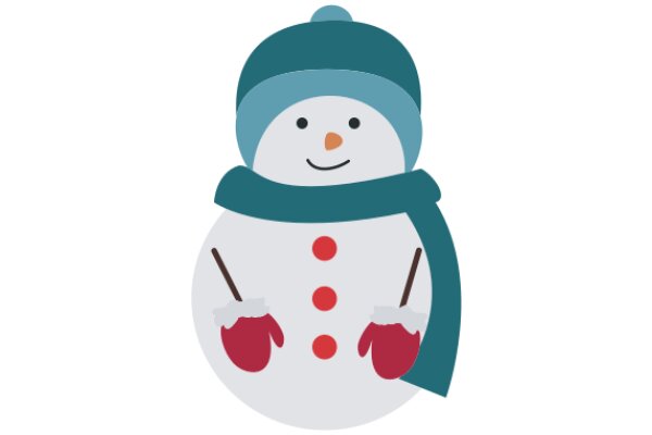 A Friendly Snowman with a Smile and a Scarf