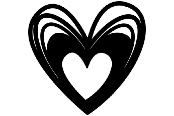 Stylized Black Heart Design