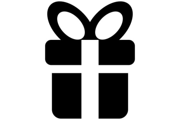 Simplistic Gift Icon with a Black Background