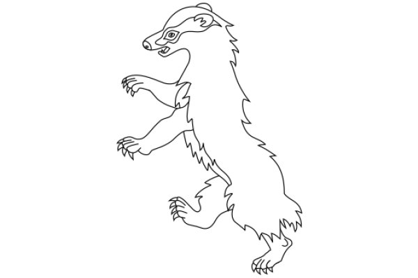 A Cartoon Illustration of a Badger in Motion