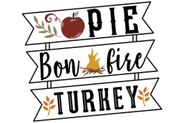 A Festive Sign for Thanksgiving: Pie, Bonfire, and Turkey