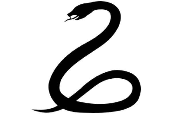 Stylized Black Snake Logo