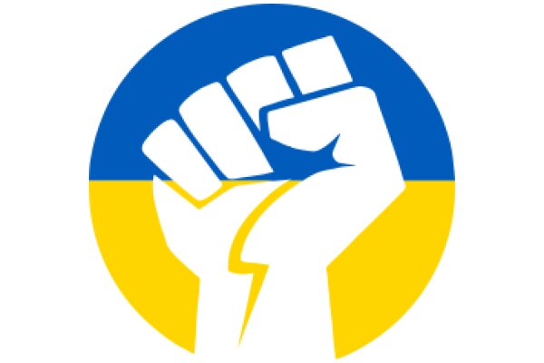 Empowerment Symbol: A Blue and Yellow Logo with a Fist and a Handshake