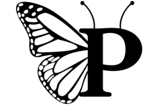 Stylized Butterfly Logo with Letter 'P'