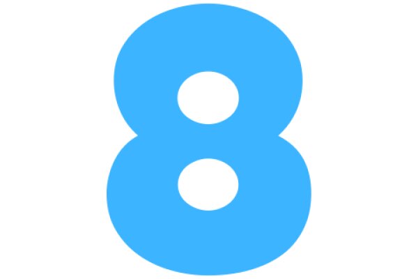 Digital Art: A Stylized Blue Number Eight