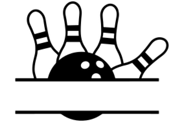 Illustration of Bowling Pins and Ball