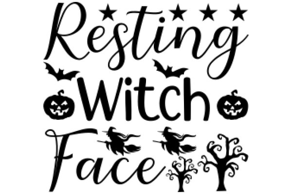 Resting Witch Face: A Halloween-themed graphic design.