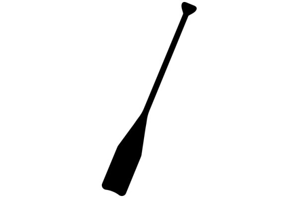 A Solid Black Oar Against a White Background