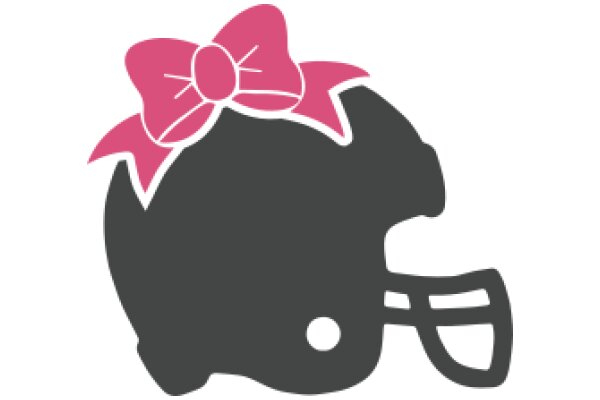 Stylish Football Helmet with a Pink Bow