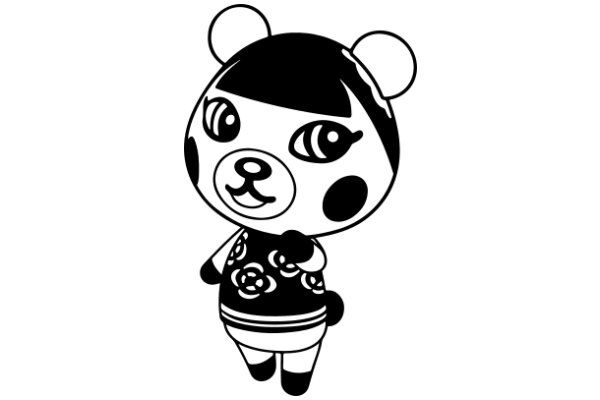 Adorable Cartoon of a Kawaii Bear Character