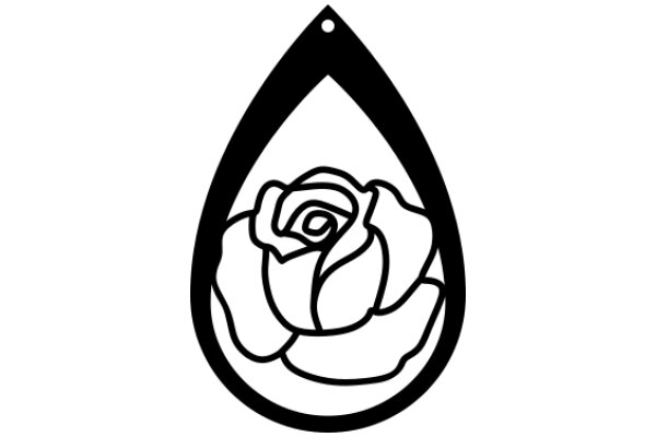 A Rose Within a Drop Symbol