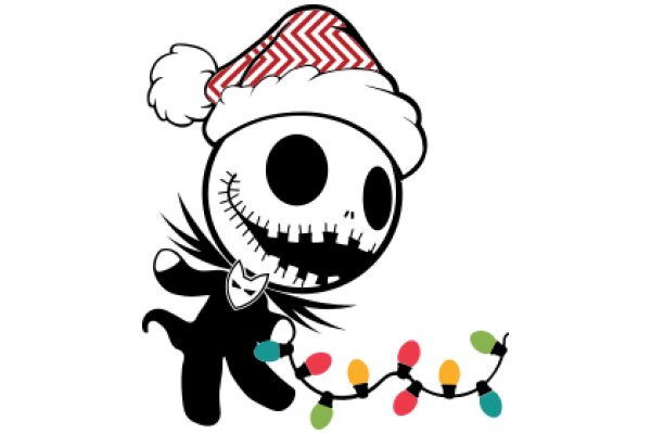 A Festive Holiday Greeting: A Skeleton Dressed for Christmas