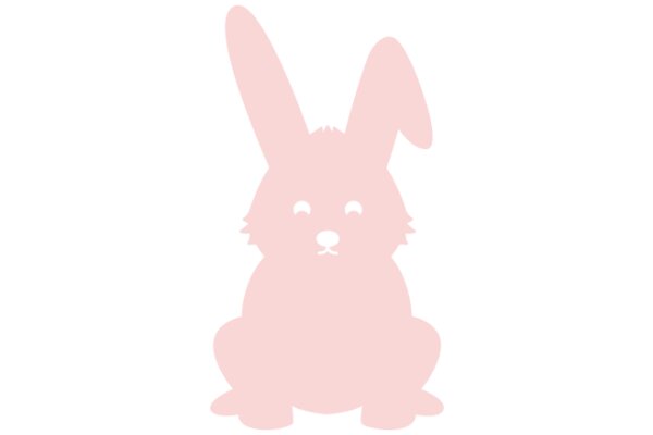 A Playful Pink Bunny Silhouette