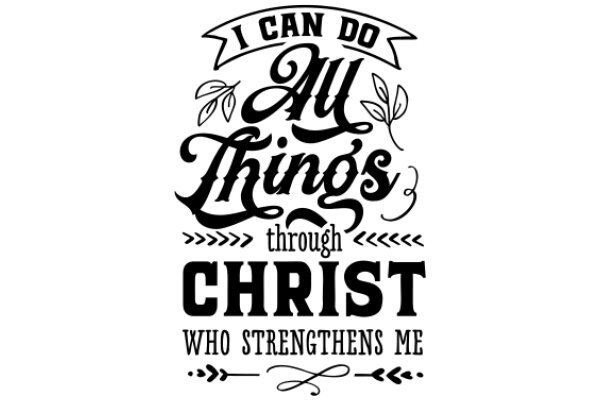 I Can Do All Things Through Christ: A Motivational Poster