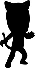 A Silhouette of a Cartoon Cat