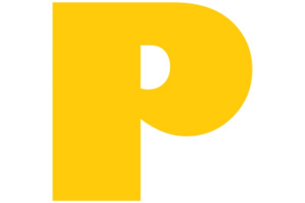 A Solid Yellow Letter 'P' on a White Background