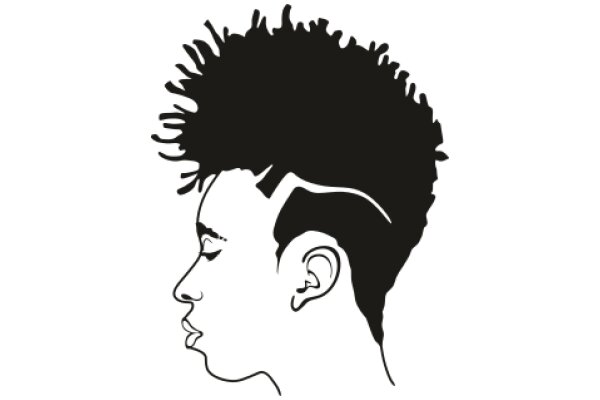 Stylized Portrait of a Man with Afro Hair