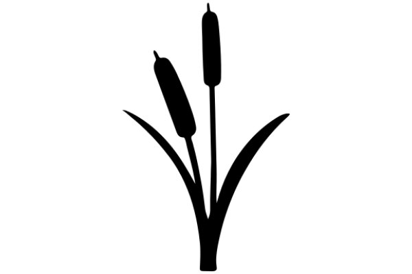 A Silhouette of a Plant with Three Corn Dogs