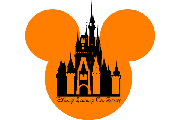 Disney Journey Can Start: A Silhouette of a Castle and Mickey Mouse Ear