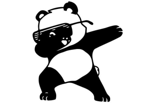 A Playful Panda Emoji on a White Background