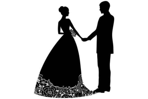 A Silhouette of a Couple's First Dance