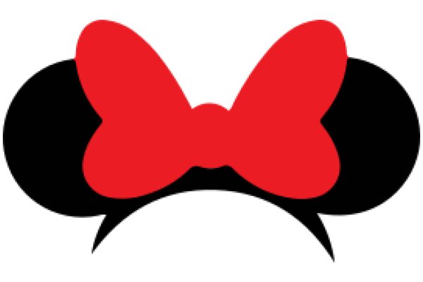 Vivid Red Mickey Mouse Ears Logo