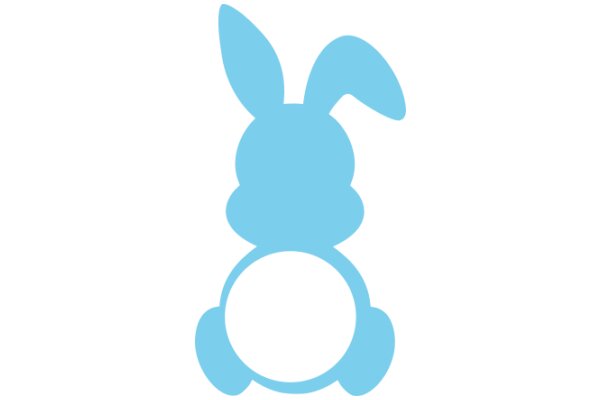 A Blue Cartoon Bunny with a White Belly