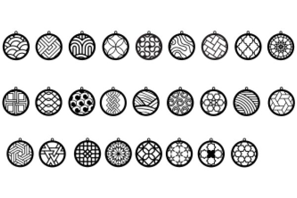 A Collection of 24 Patterned Ornaments