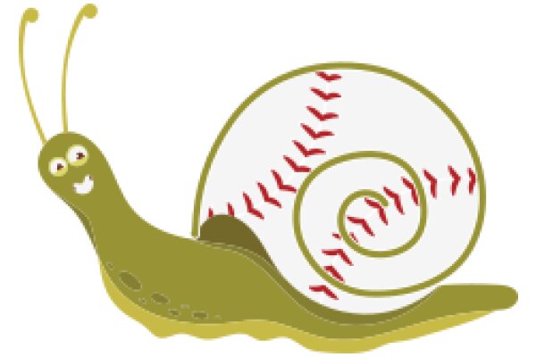 A Playful Snail with a Baseball Theme