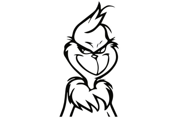 Stylized Cartoon Character with a Mischievous Expression