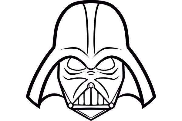 Stylized Darth Vader Logo: A Graphic Design Representation