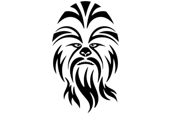 Stylized Portrait of a Bearded Creature with a Serious Expression