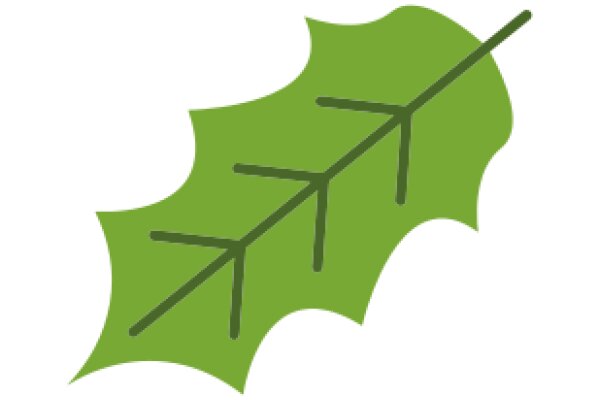 Simplistic Green Leaf Icon