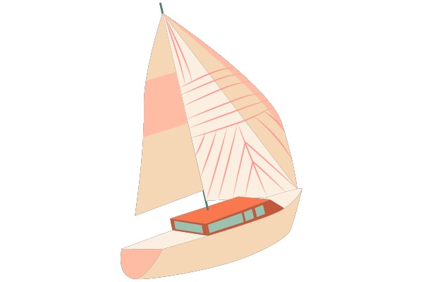 A Whimsical Illustration of a Sailboat Adventure