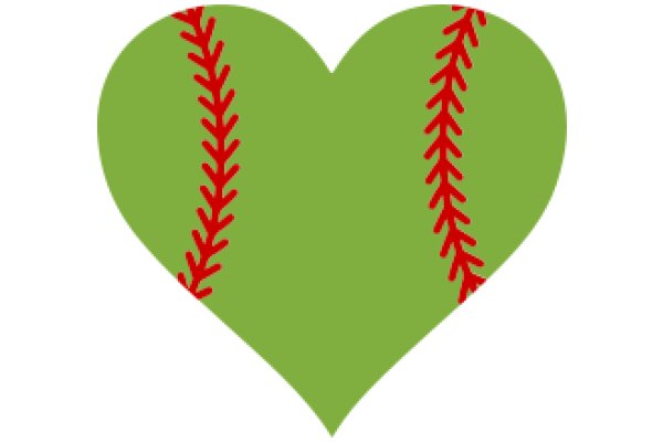 A Stylized Heart with Baseball Stitches