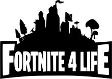 Fortnite 4 Life: A Silhouette of the Iconic Game's Logo