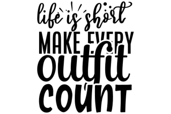 Inspirational Quote Poster: Life is Short, Make Every Outfit Count