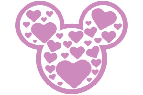 Whimsical Purple Mickey Mouse Ears with Heart Design