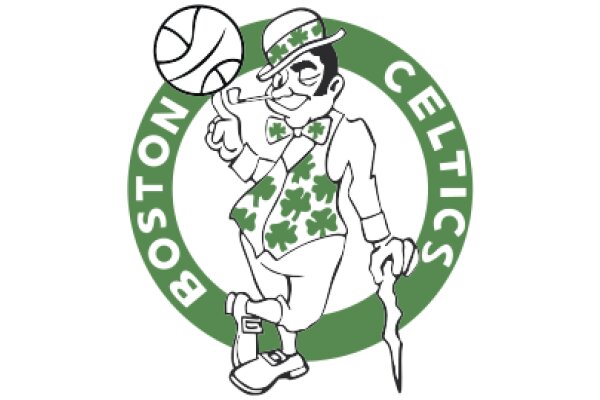 Boston Celtics Logo with a Basketball Player