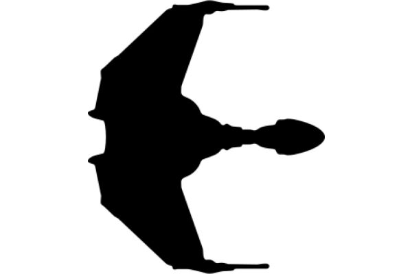 Silhouette of a Bat-like Figure Against a White Background